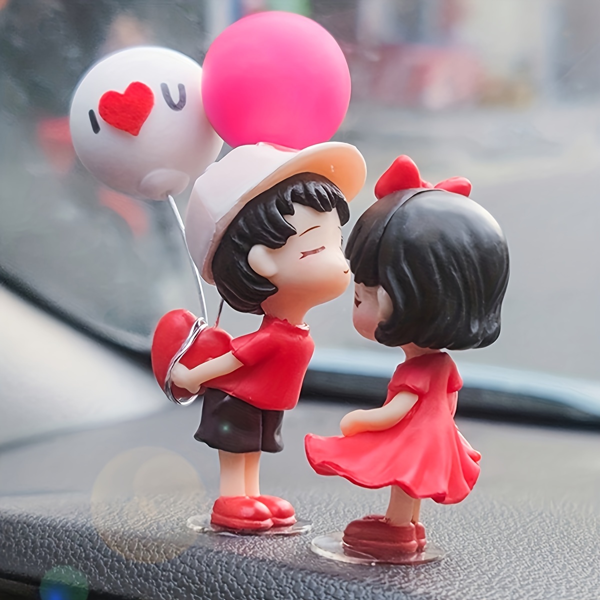 1 Pair Of Cute Couple Car Accessories - Perfect For Home Or Office