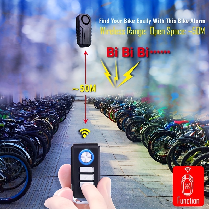 113db Wireless Bicycle Alarm With Remote Control Waterproof - Temu  Philippines
