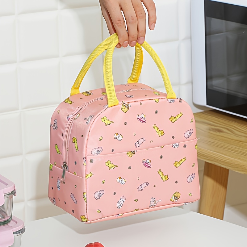 Cartoon Thickened Lunch Bag, Handle Design Lunch Box Bag, Bento Bag - Temu