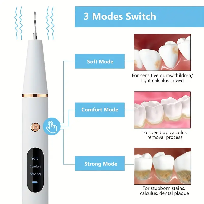 Teeth Cleaner For Teeth Cleaning Tool Kit, Electric Oral Cleaner , With Replaceable Cleaning Heads details 1
