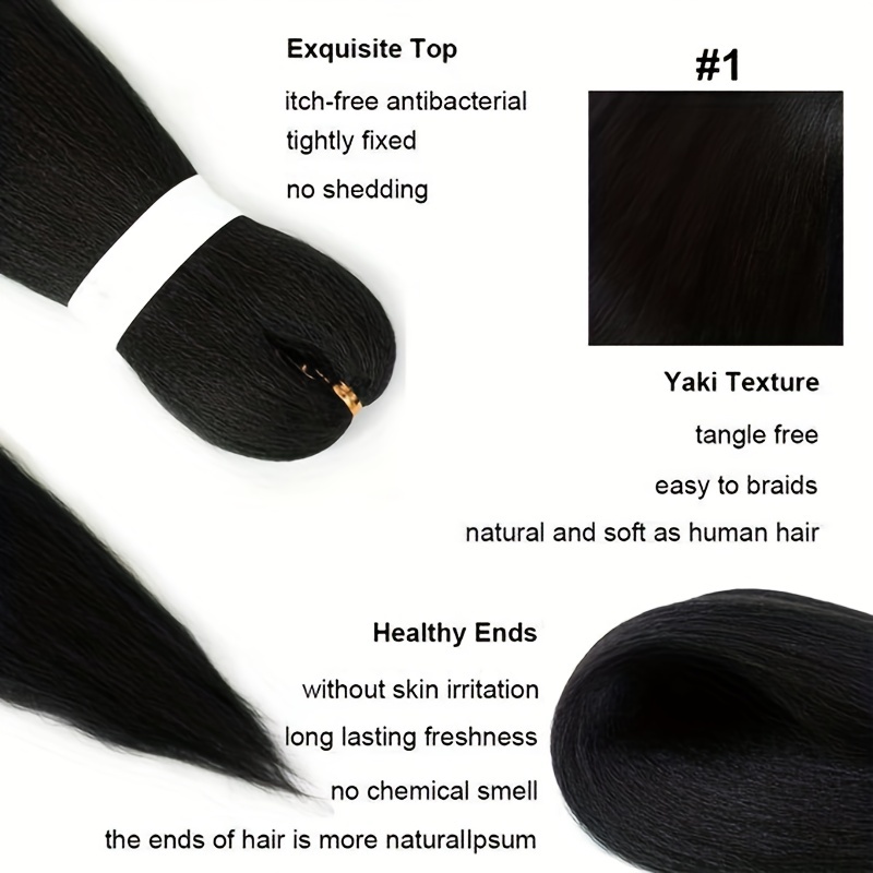 Pre Stretched Braiding Hair Extensions 50 8cm75G Box Braid Twist Hair Bulk