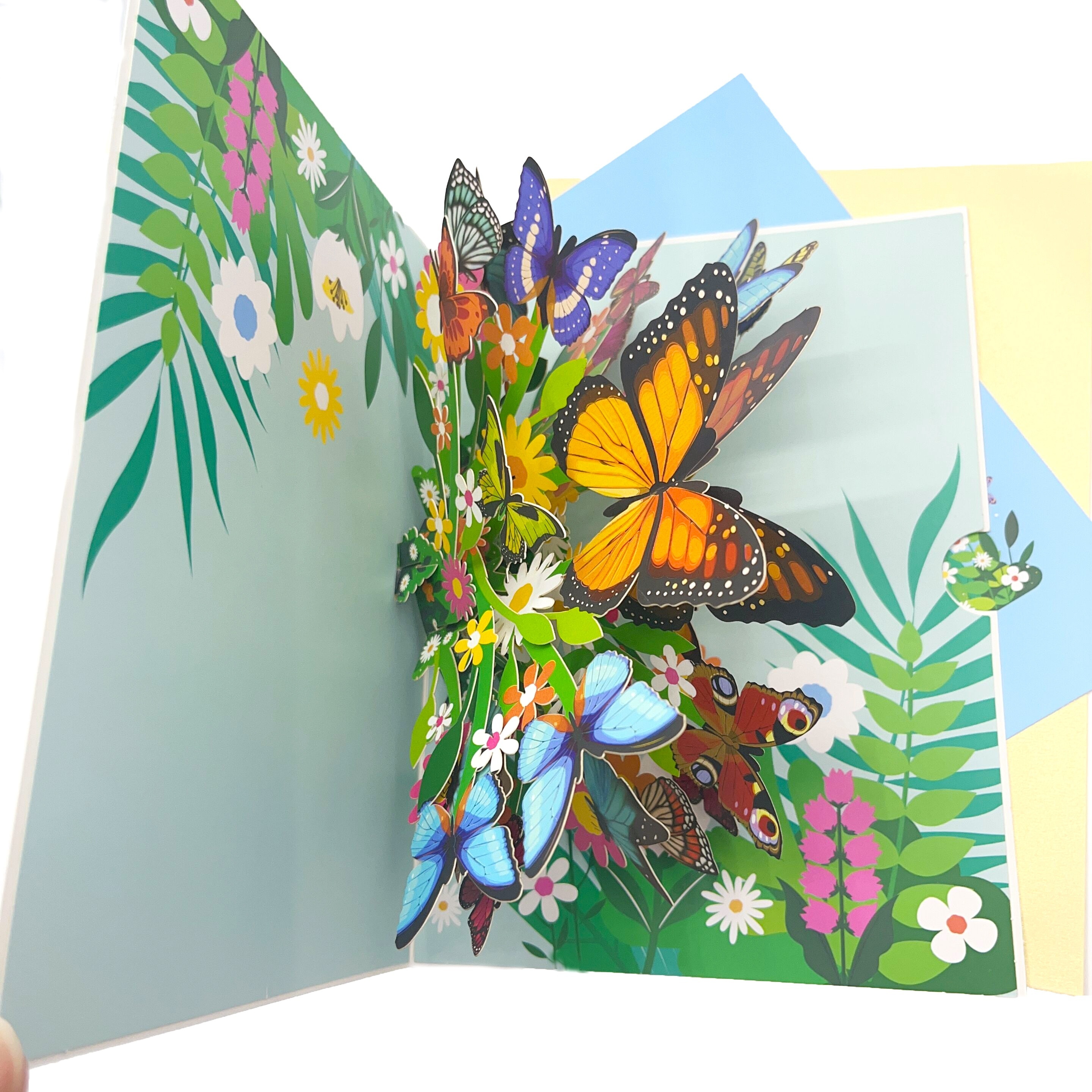 3D Greeting Card For Birthday Anniversary Pop Up With Note Card & Envelope