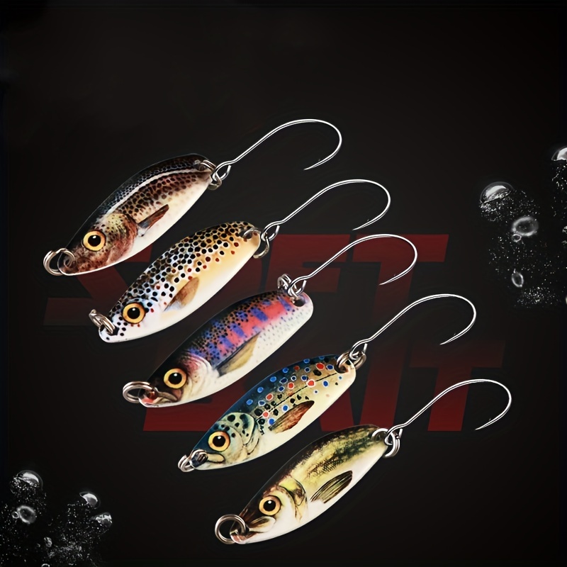 6pcs Discoloration Sequins Fishing Lure Spoon 3g/3.6g/4.5g/7g/10g
