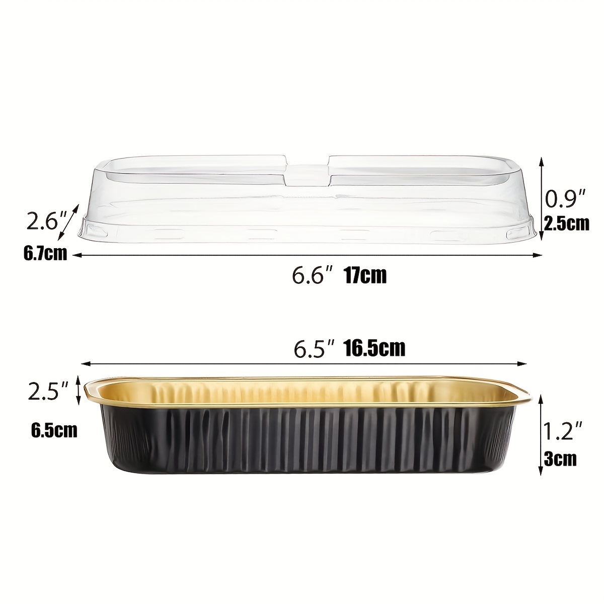 Disposable Aluminum Foil Tin Box,Cute Mini Loaf Pans with Clear