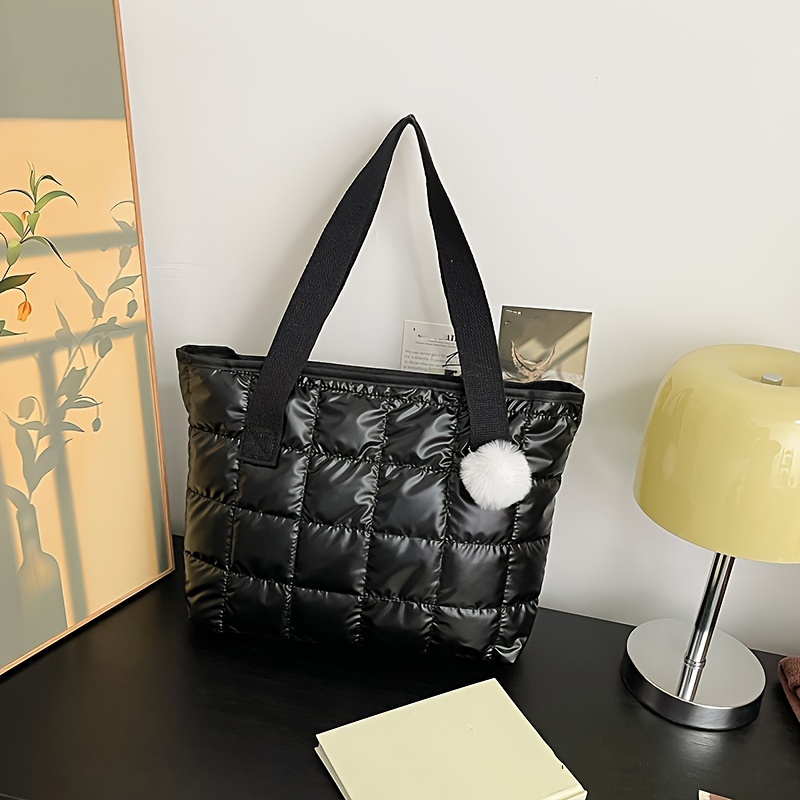  Quilted Tote Bag for Women, Lightweight Puffer