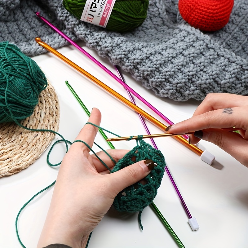9pcs 2-6mm Crochet Hooks Set Big Size Soft Handle Crochet Needles Yarn  Weave Knitting Needles Set for Yarn Craft - AliExpress