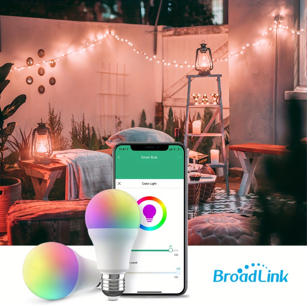 Ampoule connectée multicolore E27 A60 compatible avec Google Home, Alexa et  IFTTT