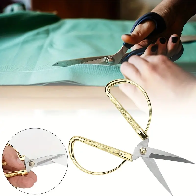 Dragon And Phoenix Scissors, Stainless Steel Scissors Sewing Scissors,  Golden Plated Tailor Scissors For Sewing Household Handicrafts Bonsai  Kitchen - Temu