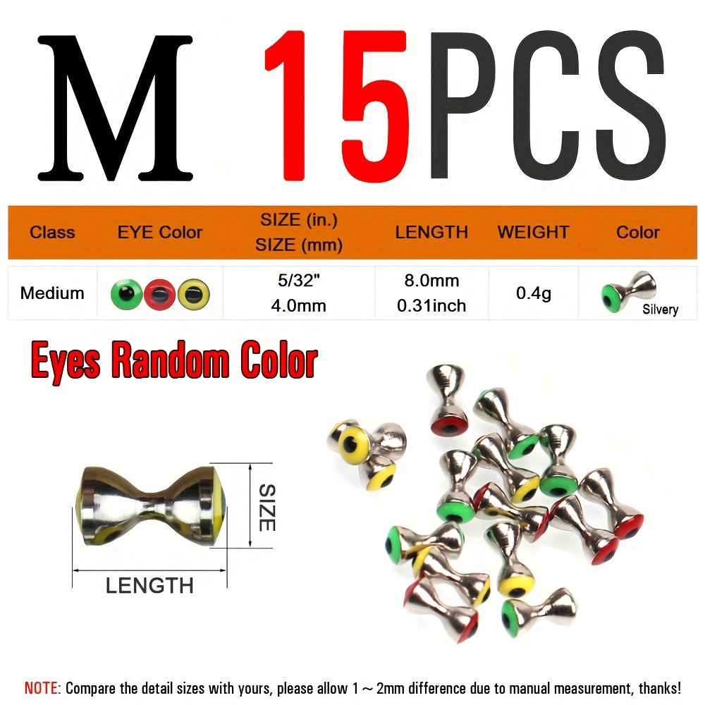 Dumbbell shaped Eyes Fly Tying Materials Pseudo Eyes Brass - Temu