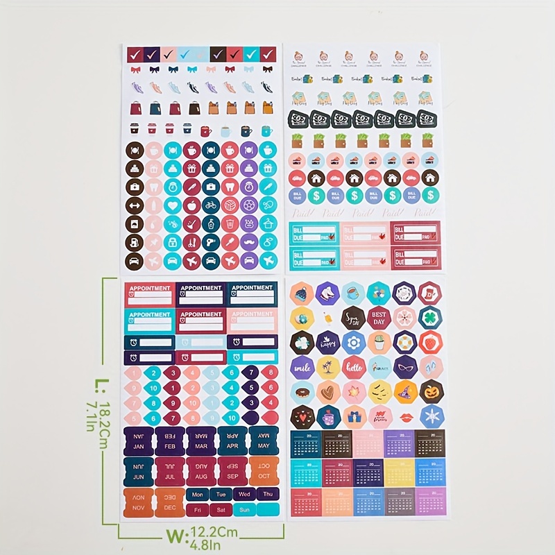 Stickers Monthly Planner Stickers For Business Office Daily - Temu