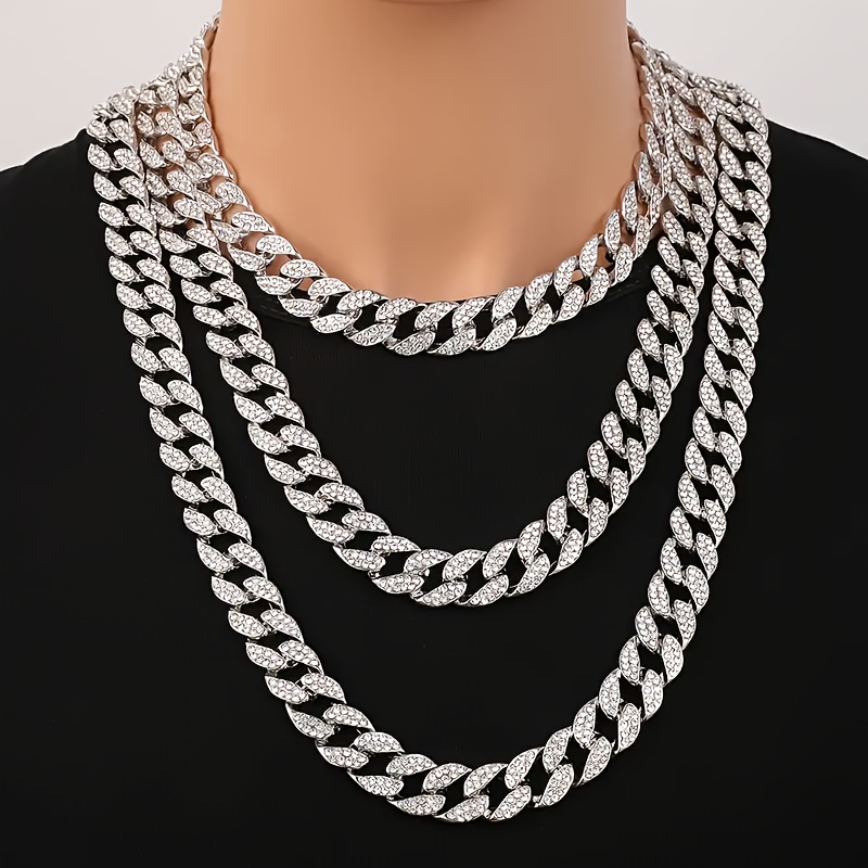 Hip Hop Geometric Cuban Chain Necklace Fashionable High - Temu