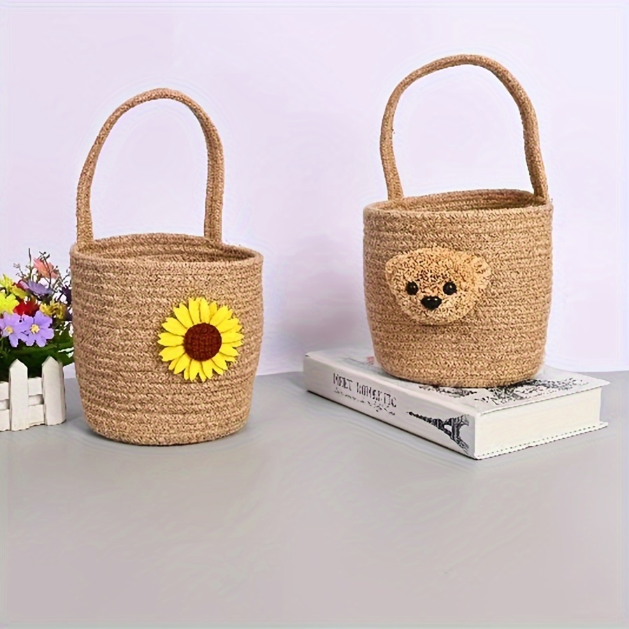 Jute Hanging Basket Small Rope Woven Hanging Storage - Temu