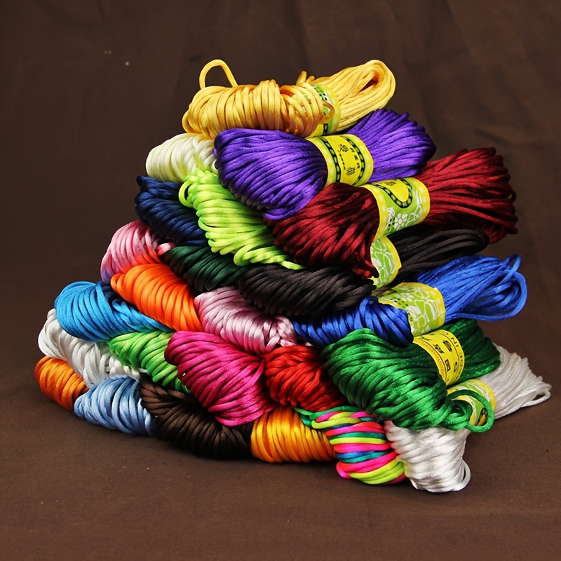 20 Yards Satin Nylon Rope Bracelets Jewelry Crafts Diy Bead - Temu