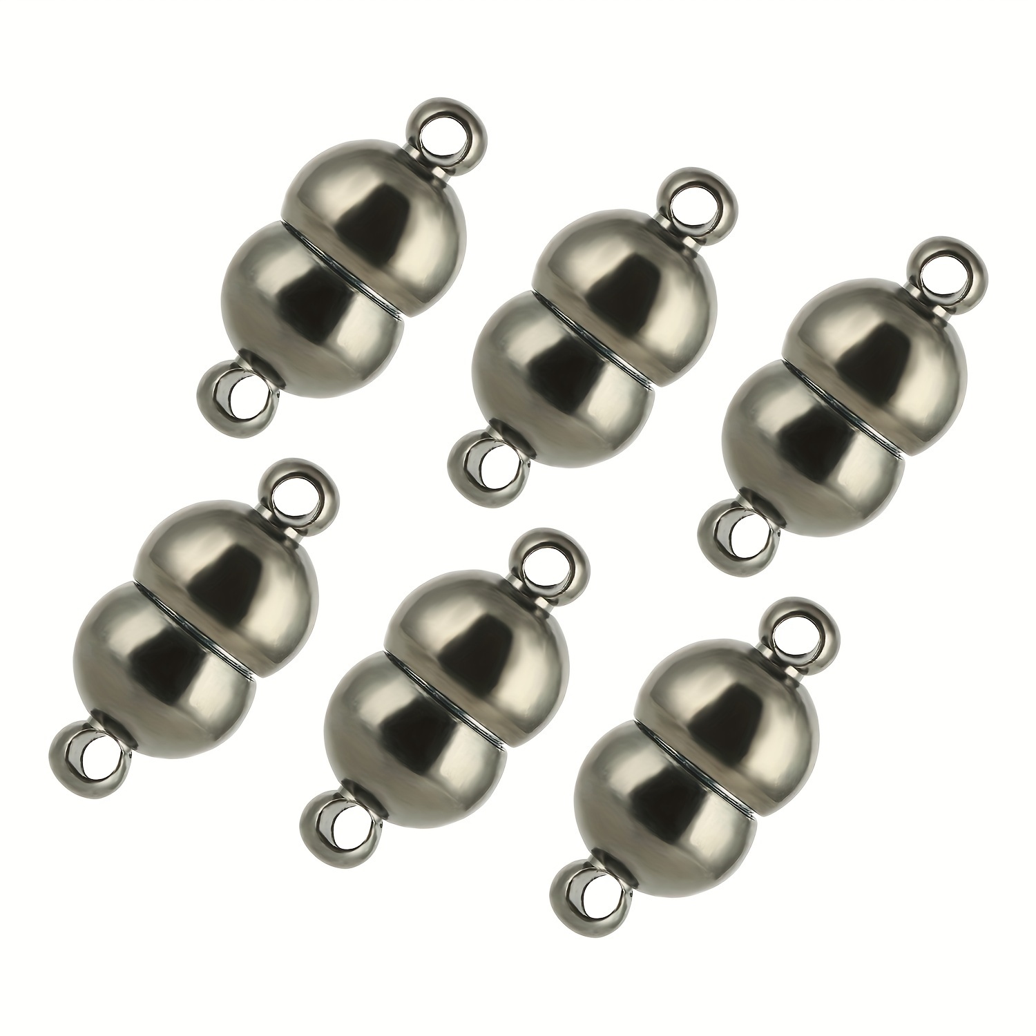 Lot Stainless Steel Round Magnetic Clasps For Bracelet - Temu