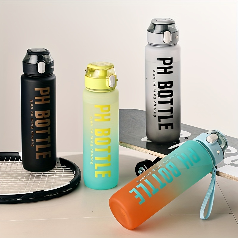 1pc Gradient Matte Large Capacity Plastic Water Bottle