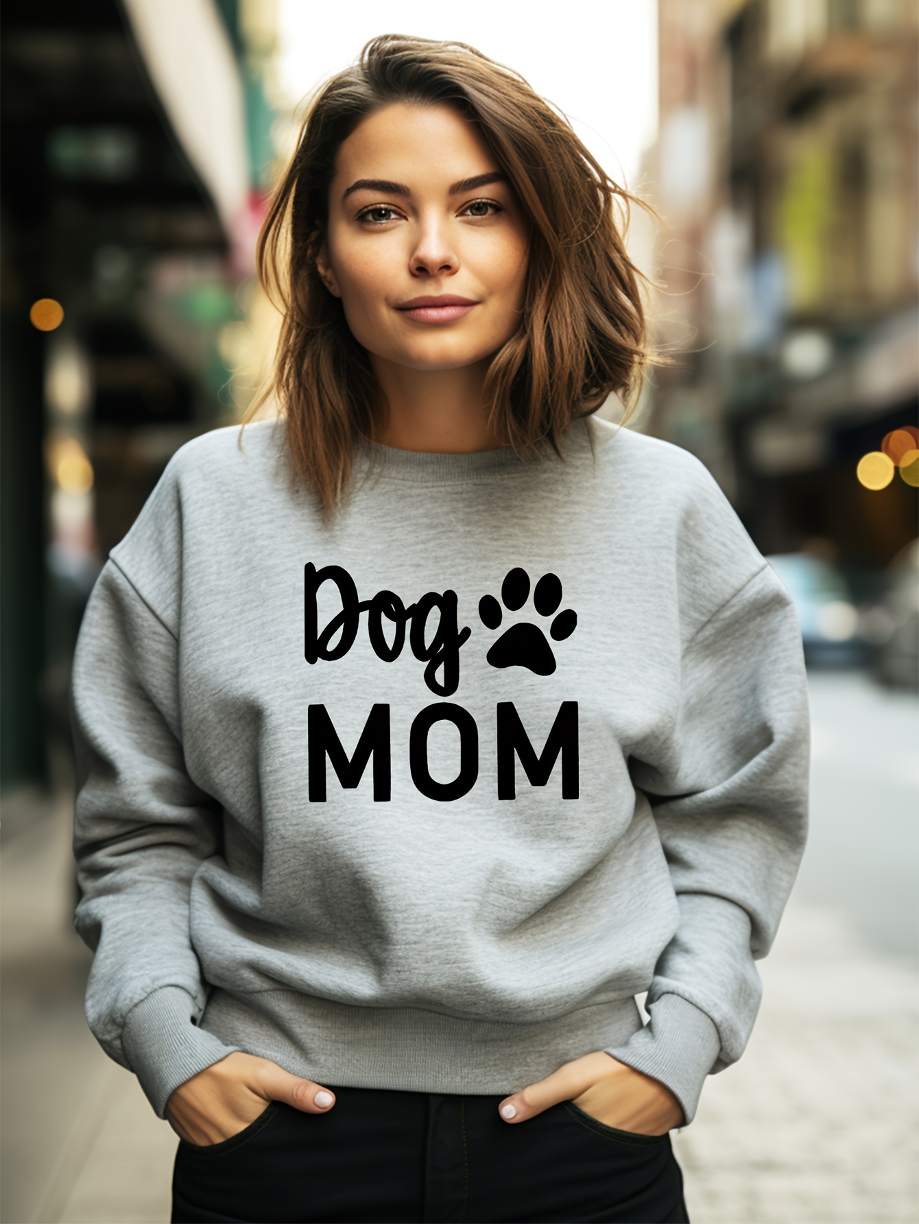 Dog mom store paw print sweatshirt