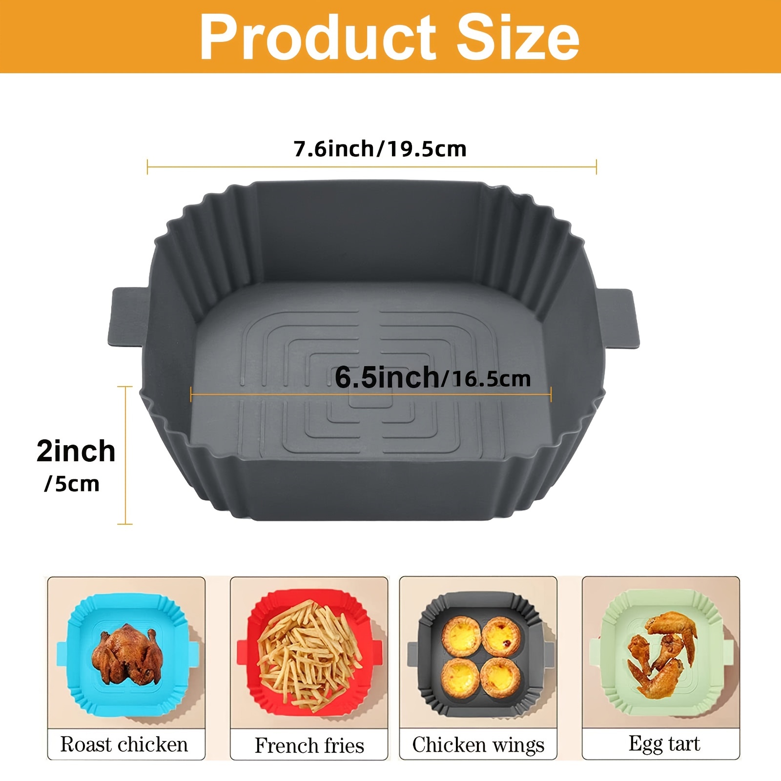 1 Pz/2 Pz Rivestimenti In Silicone Friggitrice Aria Pentola - Temu  Switzerland