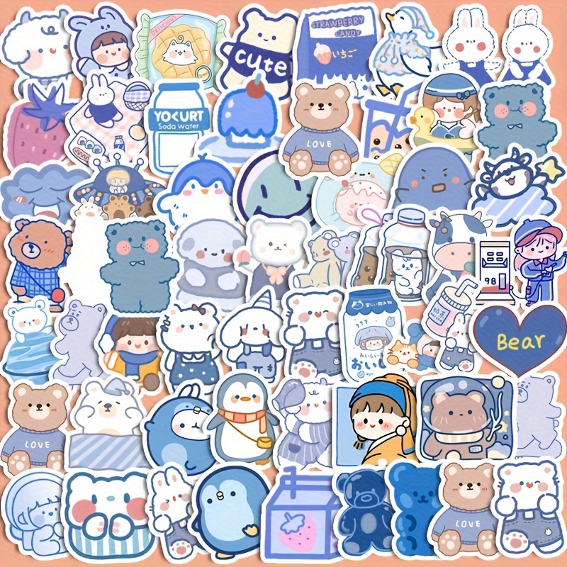 Cute Stickers for Kids, Bear Stickers Pack, Waterproof Stickers for Water  Bottles/Phone Case/Laptop,90Pcs