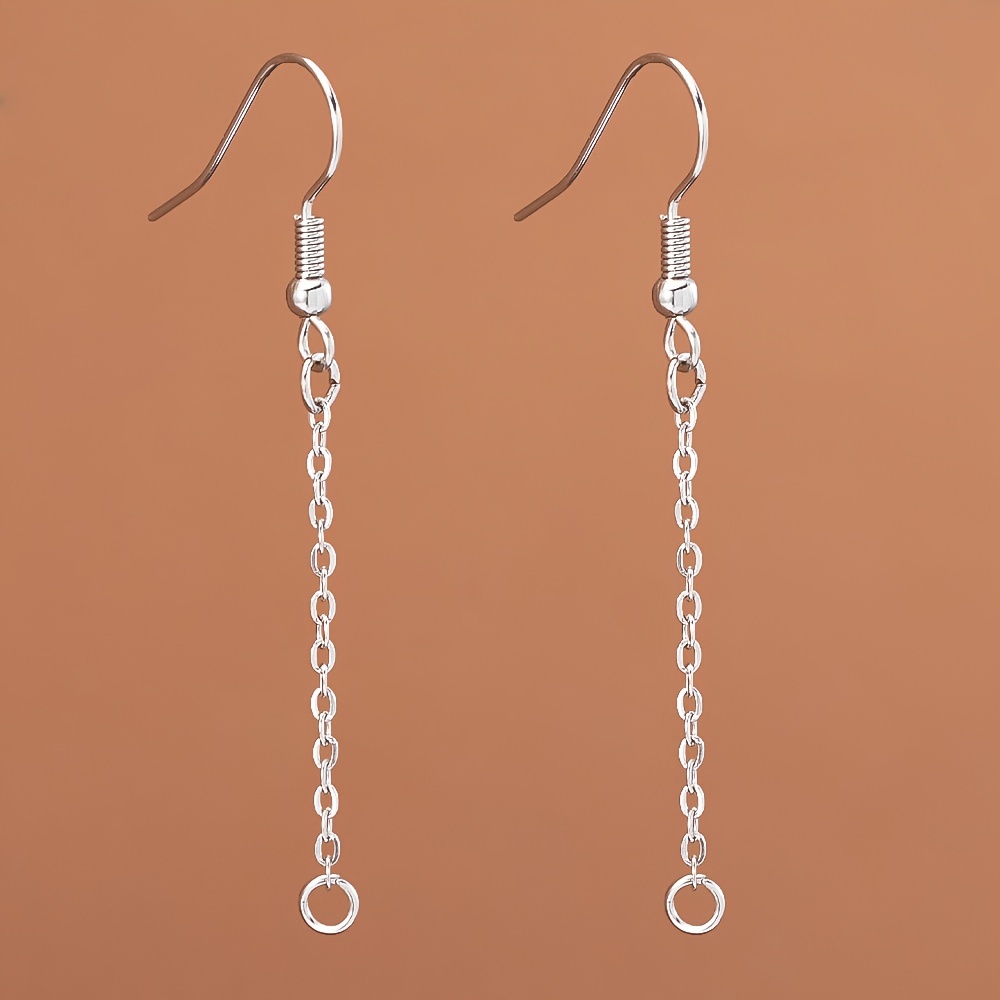 10pcs Stainless Steel Earring Hooks Earwire Earrings Clasp Wire