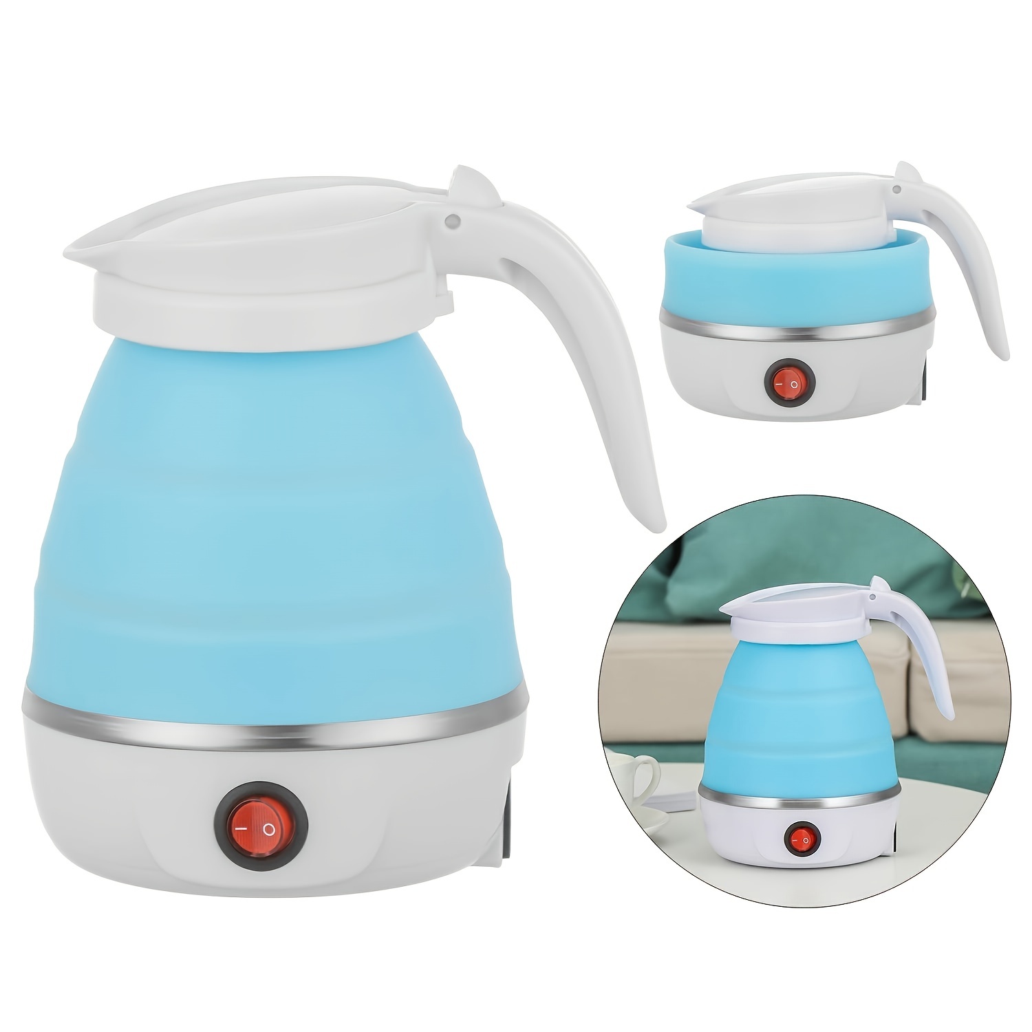 Food Grade Silicone Travel Foldable Water Heater Boiler Tea Kettle