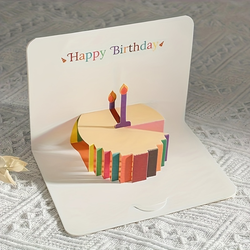 12pcsBeautiful Creative Ins Wind Simple Greeting Card Three-dimensional  Birthday Wishes Thanks To Teachers' Day Fresh Mini Gift Card