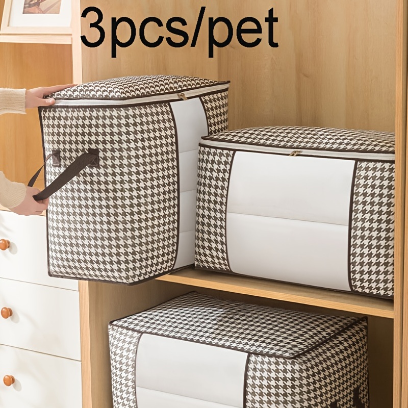 Quilt Storage Bag, Foldable Clothes Storage Bags, Home Blanket Luggage  Zipper Organizer Bags, Wardrobe Organizer - Temu