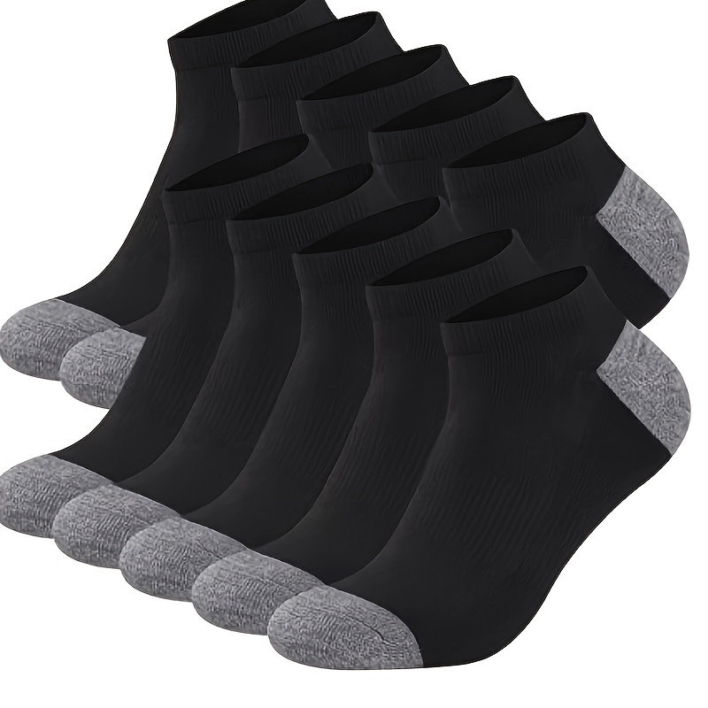 

10 Pairs Unisex Ankle Socks, Comfy & Breathable Low Cut Socks, Women's Stockings & Hosiery