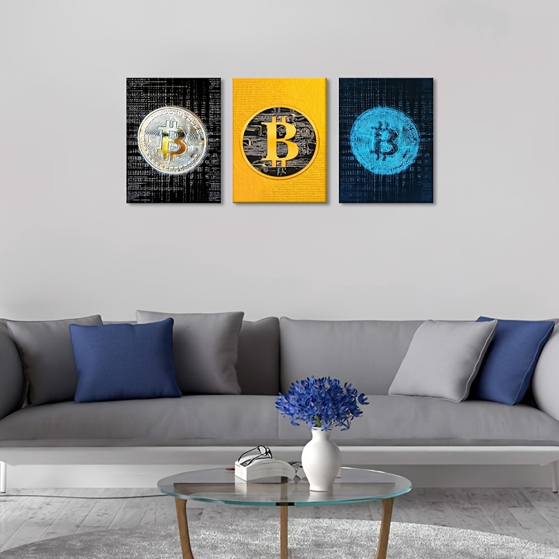 Canvas Wall Art, Inspirational Motivational Pictures, Bitcoin Painting, Modern  Posters, Prints Artwork, Home Decorations For Living Room Bedroom Office,  Unframed, Temu United Arab Emirates