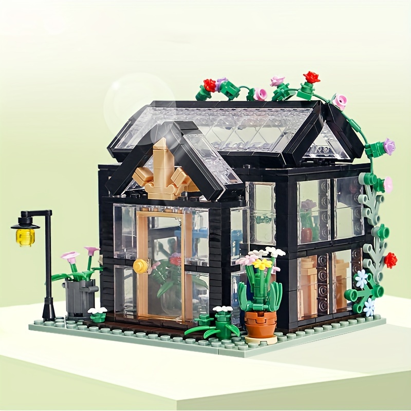 Unique Christmas Gift Forest House Building Blocks Snowman Cabin