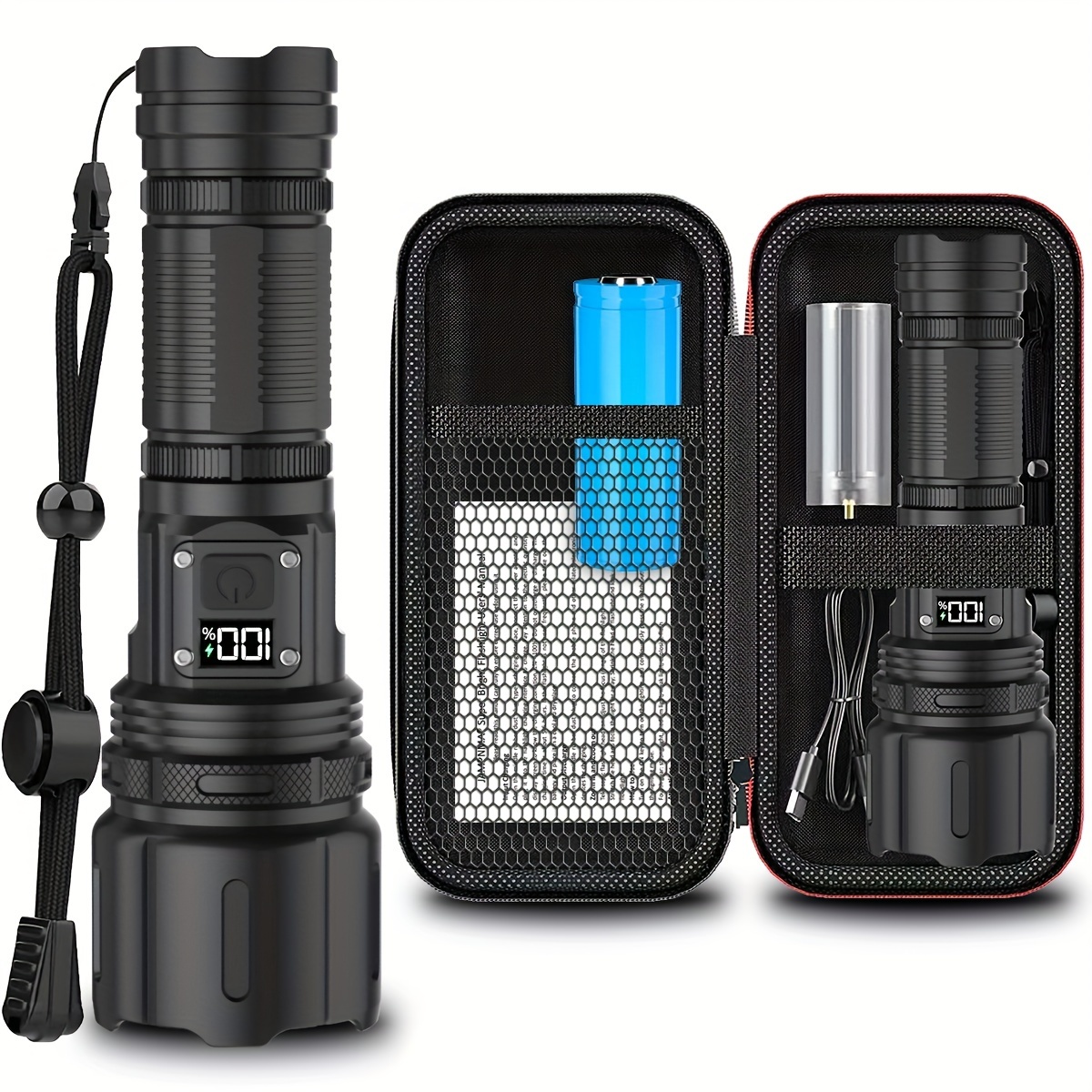 Laighter Flashlight, 120000 High Lumens Rechargeable Flashlights