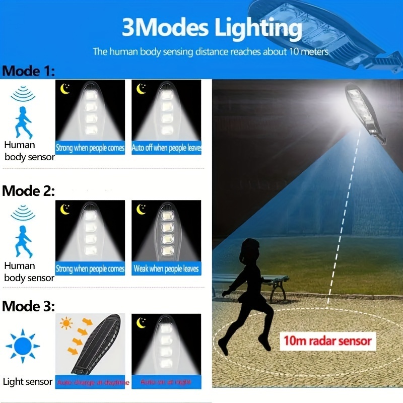 Luz Calle Inducci n Solar 1 Pieza 168 Led Luz Inducci n Temu