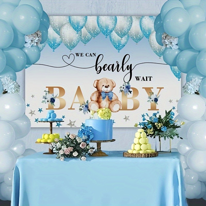  Cartoon Background Bear Birthday Decoration, Kids Party  Decorations Banner Photography Background Boys Girls Baby Shower Decoration  5x3FT : Electronics