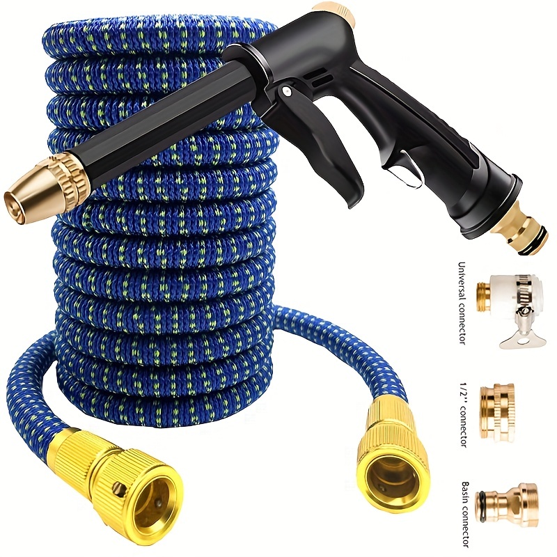 Stainless Steel Car Wash Hose With Coupler And 2 Nozzles - Temu