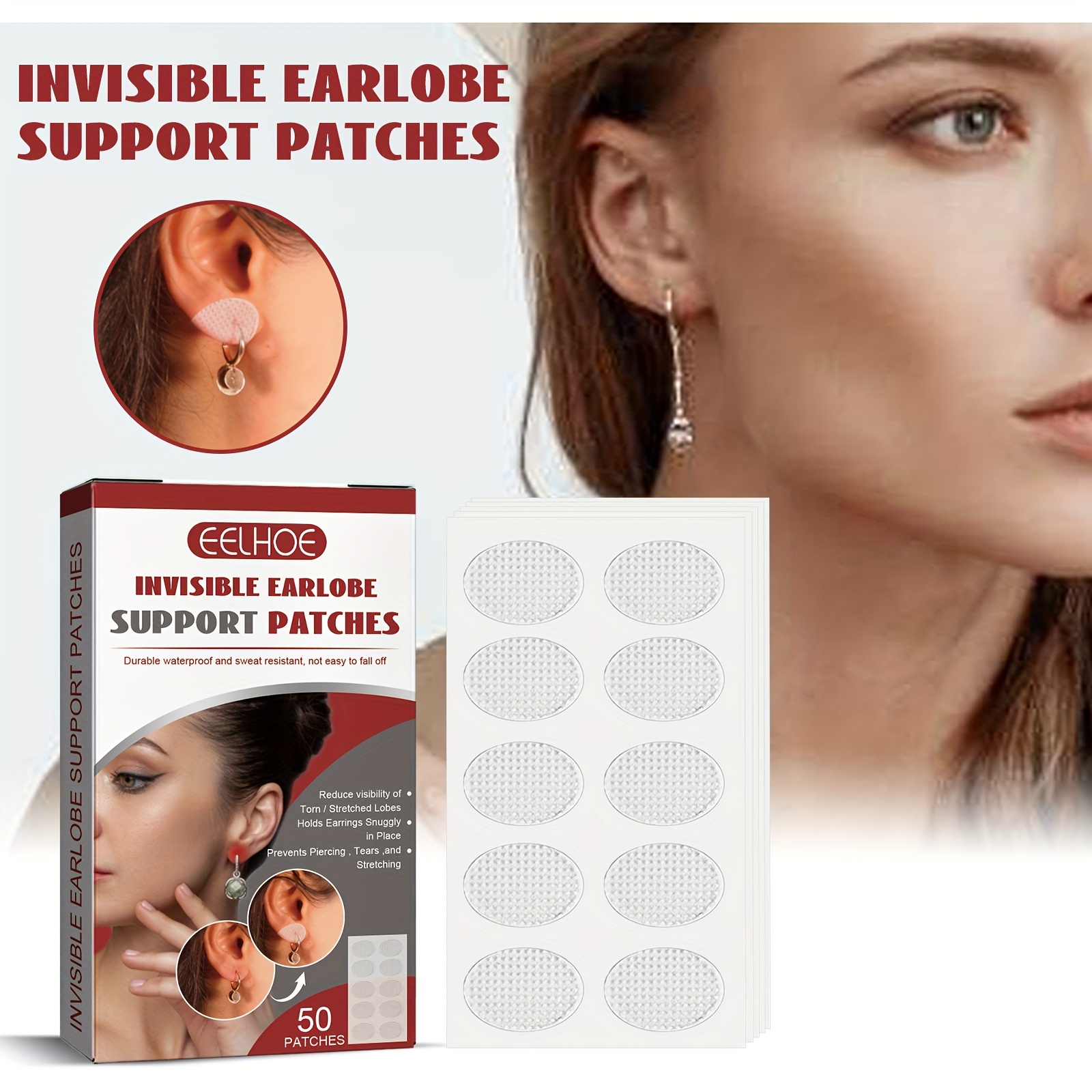 Invisible Earlobe Support Patch Earlobe Support Patch - Temu