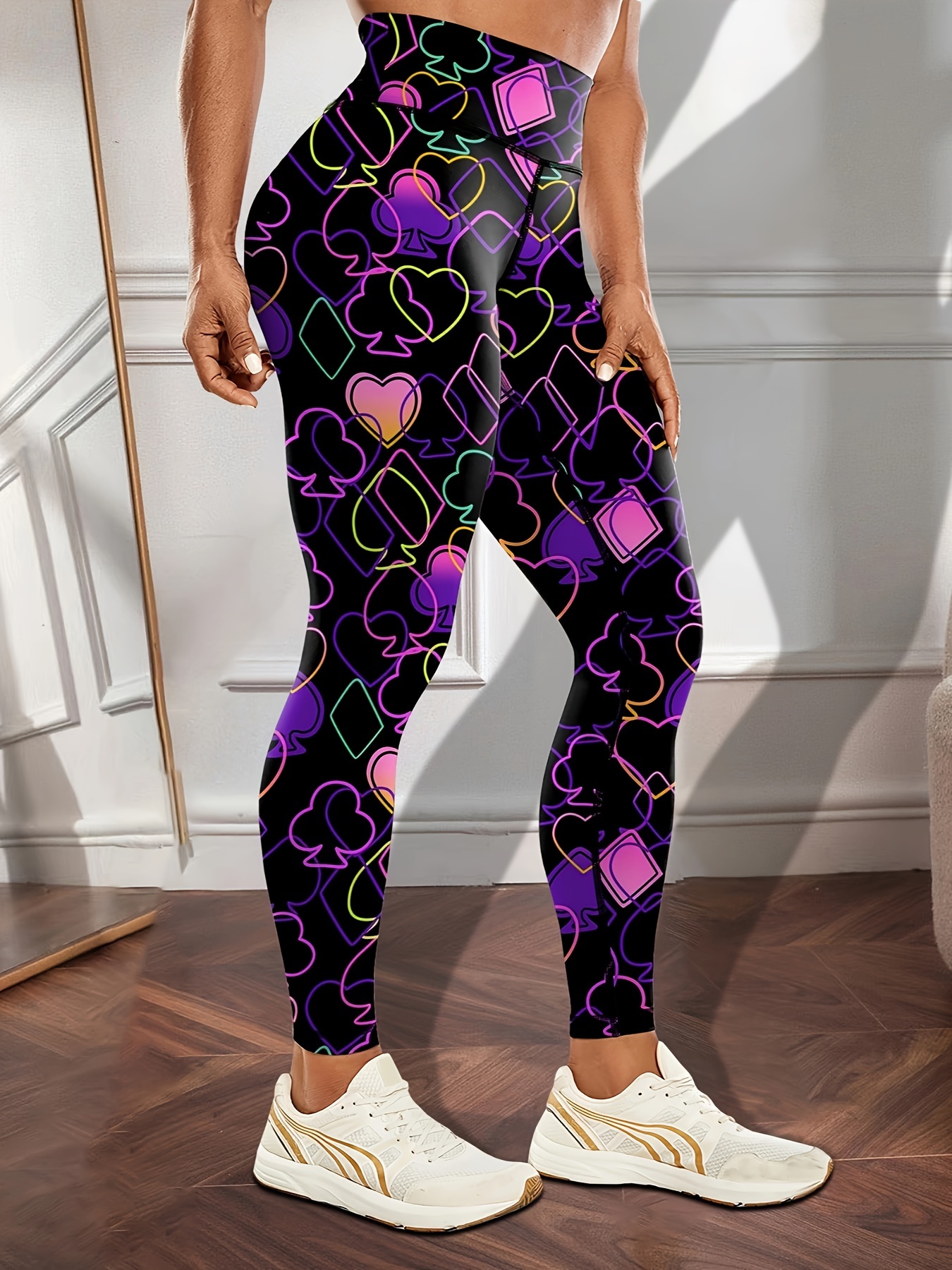 Heart Shape Women's Fashion Workout Leggings Fitness Sports Gym