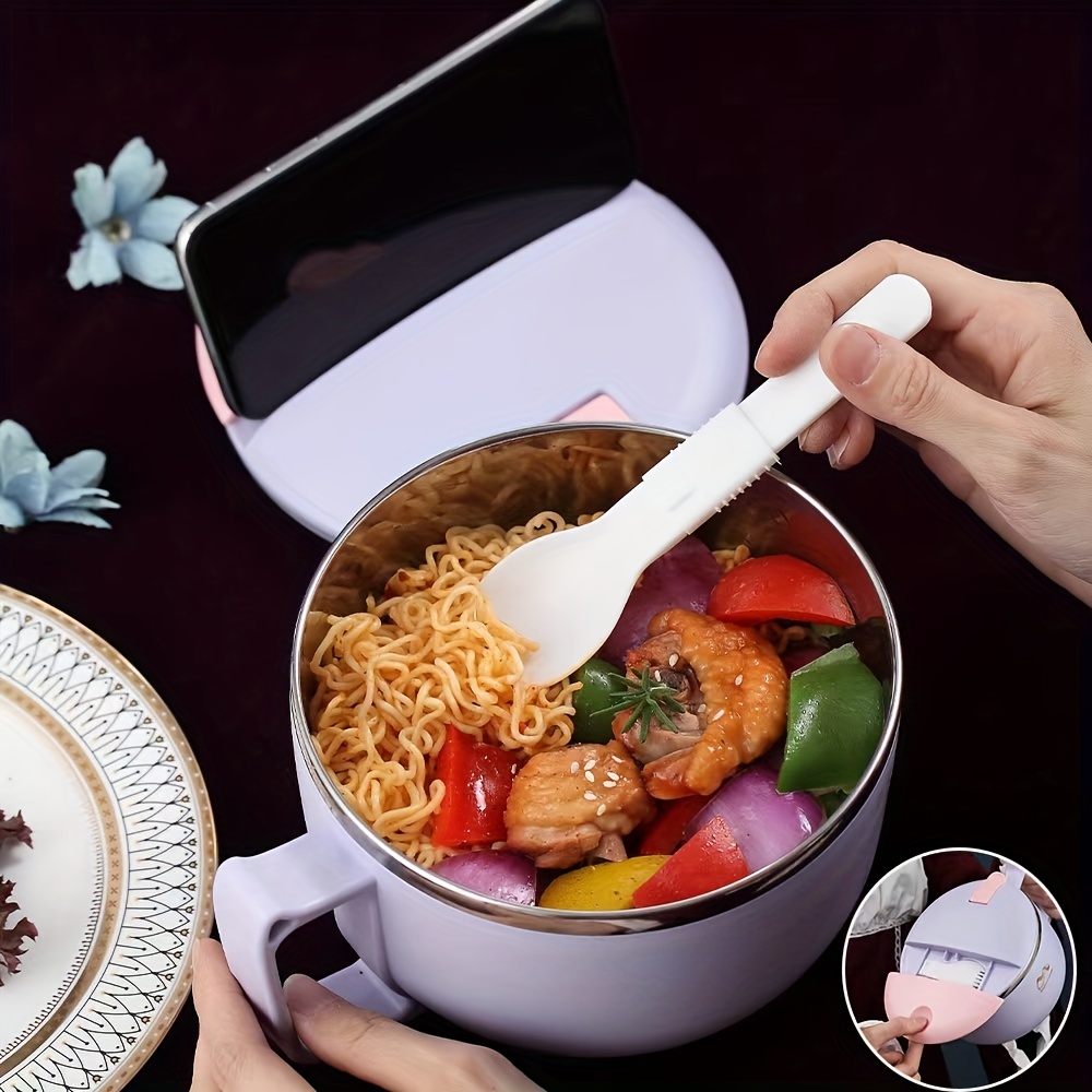 Portable Noodle Bowls With Handles Perfect For Camping - Temu