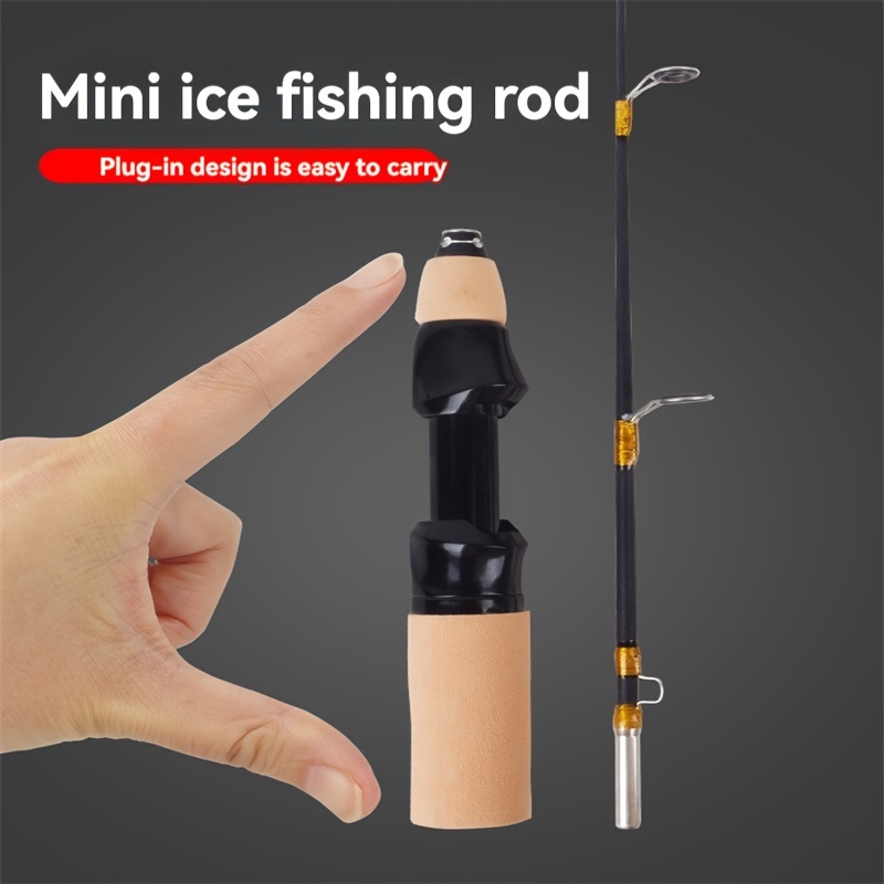 Portable Fishing Rod Solid Hard Tip Ice Fishing Rod Winter - Temu