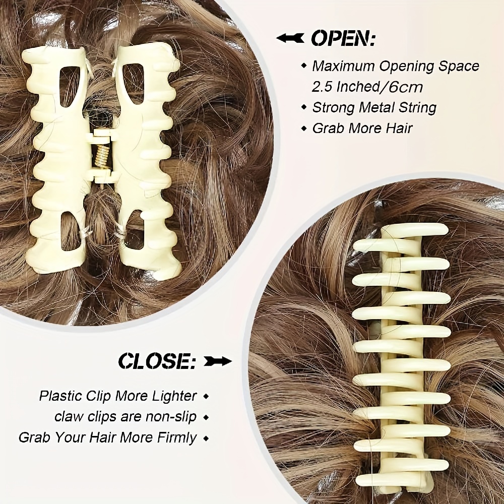 Messy Bun Hair Clip In Hair Pieces Updo Claw Clip Hair Buns Temu