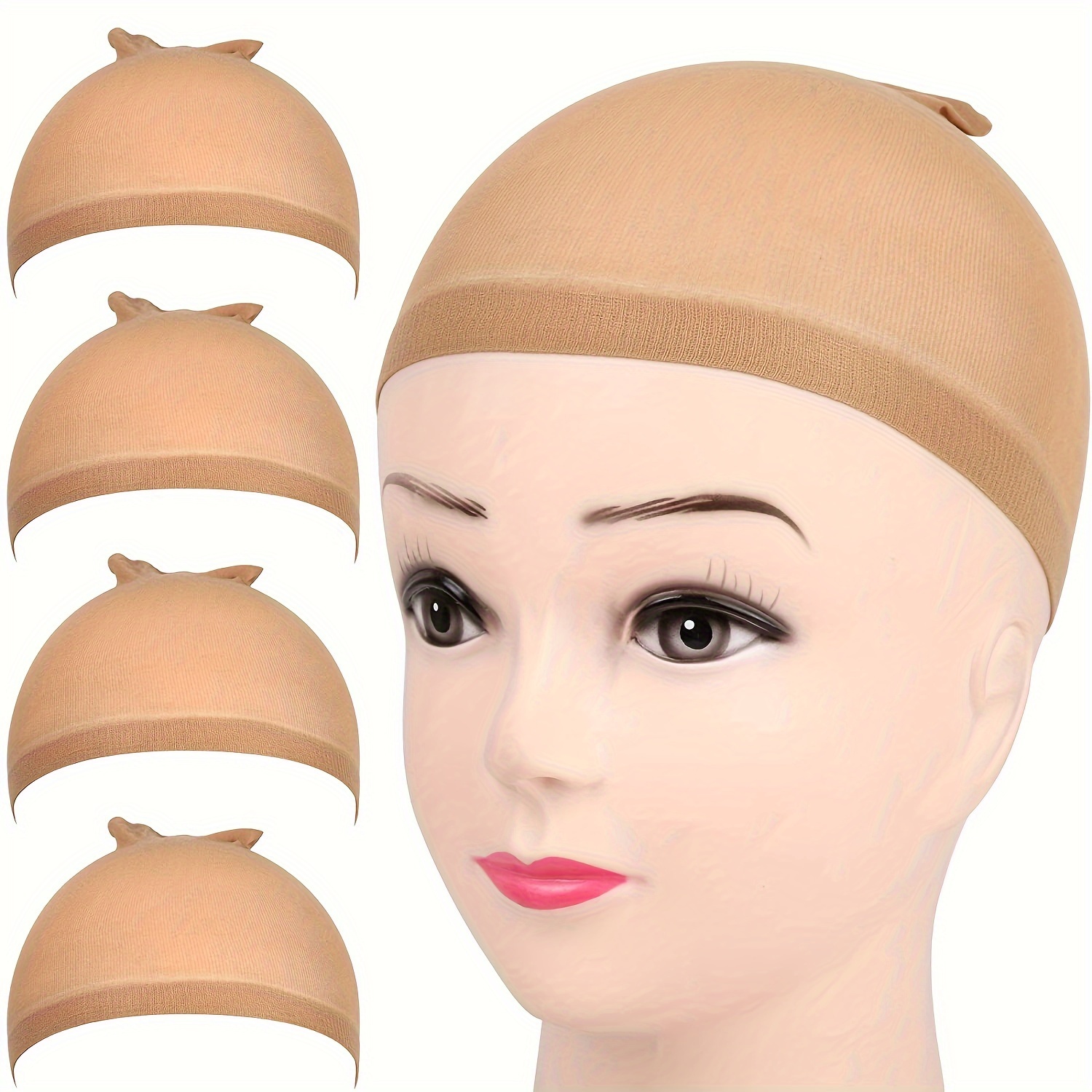 High Quality Wig Brown Wig Mesh Wig Elastic Lining Wig Net (2pcs),Temu