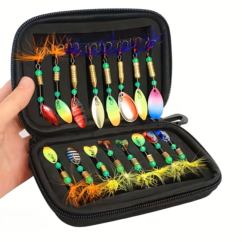 1pc Fishing Storage Bag For Spinner Lure Spoon Lure, Portable Storage Bag,  Outdoor Fishing Tool