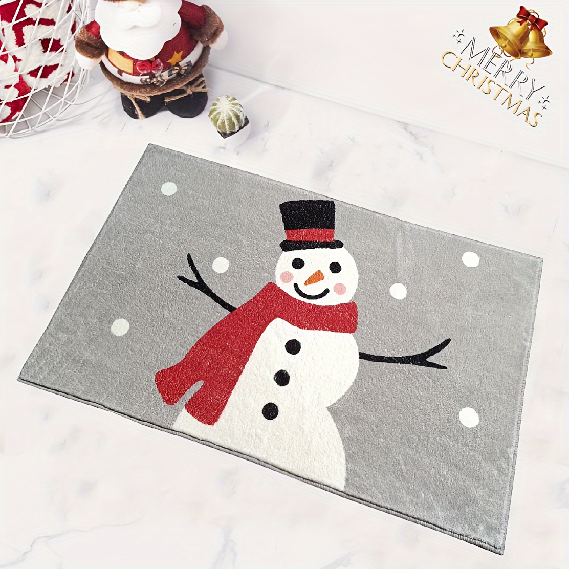 1pc Alfombra De Navidad Alfombra De Baño Suave De Navidad - Temu