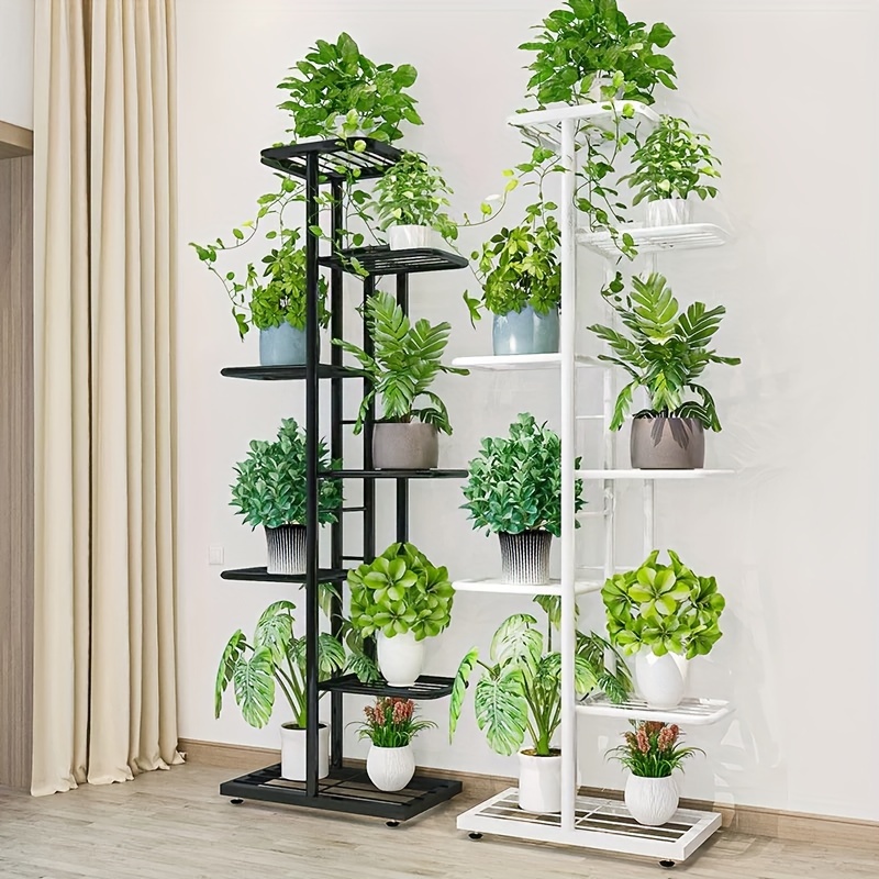 Soporte de madera para plantas colgantes de 3 niveles, estantes