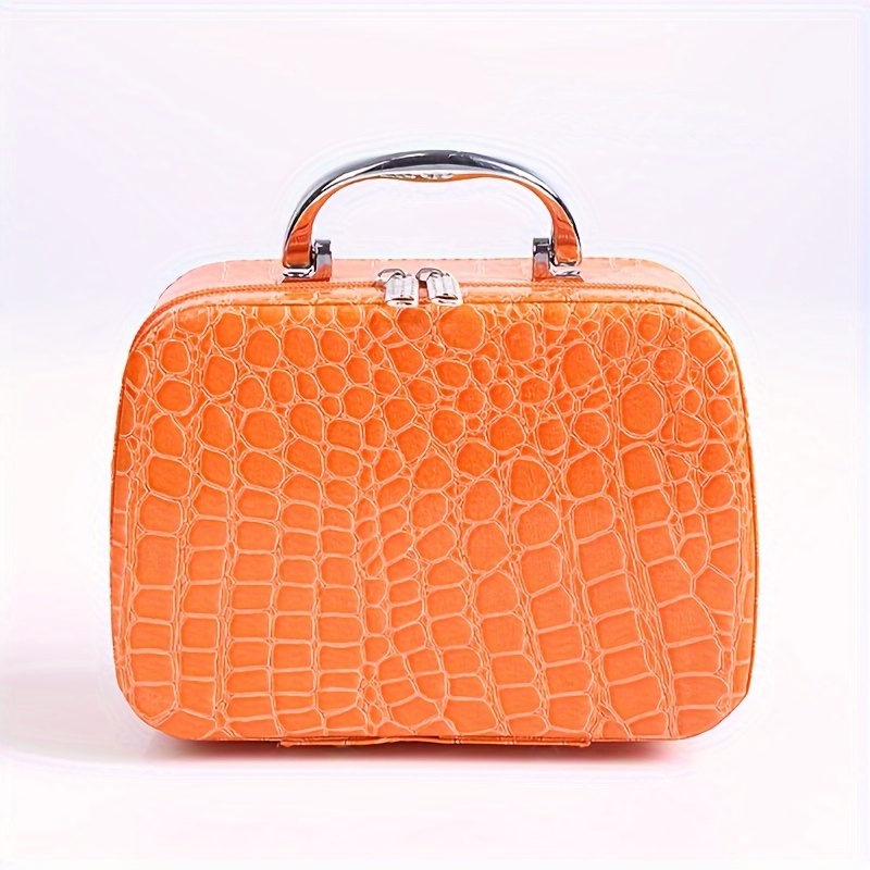 Makeup Case Handle Large Capacity Zipper Cosmetic Train Case Temu Canada