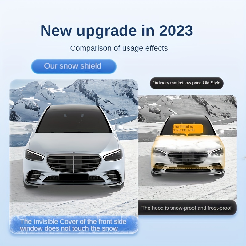 2023 Neue Auto Schnee Schild Frontscheibe Schnee Abdeckung - Temu