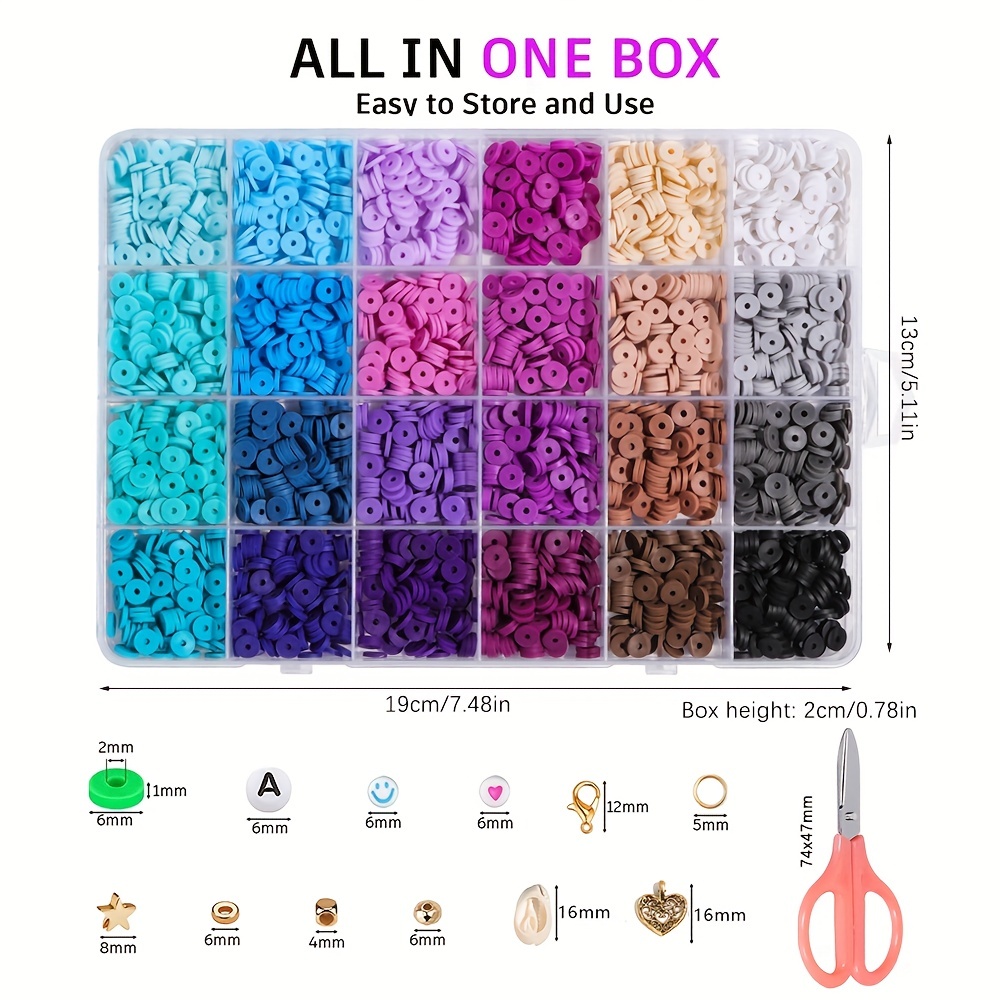 10700pcs Clay Beads for DIY Bracelet Making Kit
