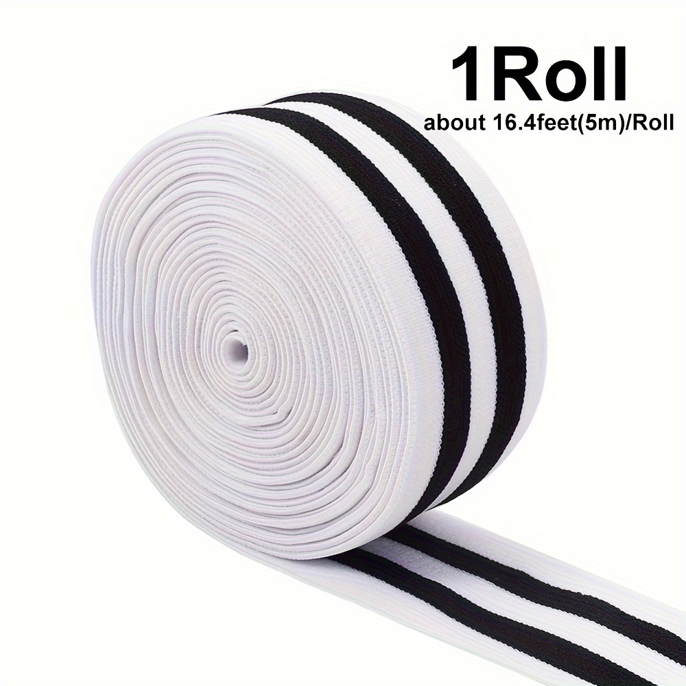 5yards 3 6 8 10 12mm White Black Flat Elastic Bands Elastic Rubber Band  Wedding Garment Elastic Tape Diy Sewing Stretch Rope Sewing Accessories -  Arts, Crafts & Sewing - Temu
