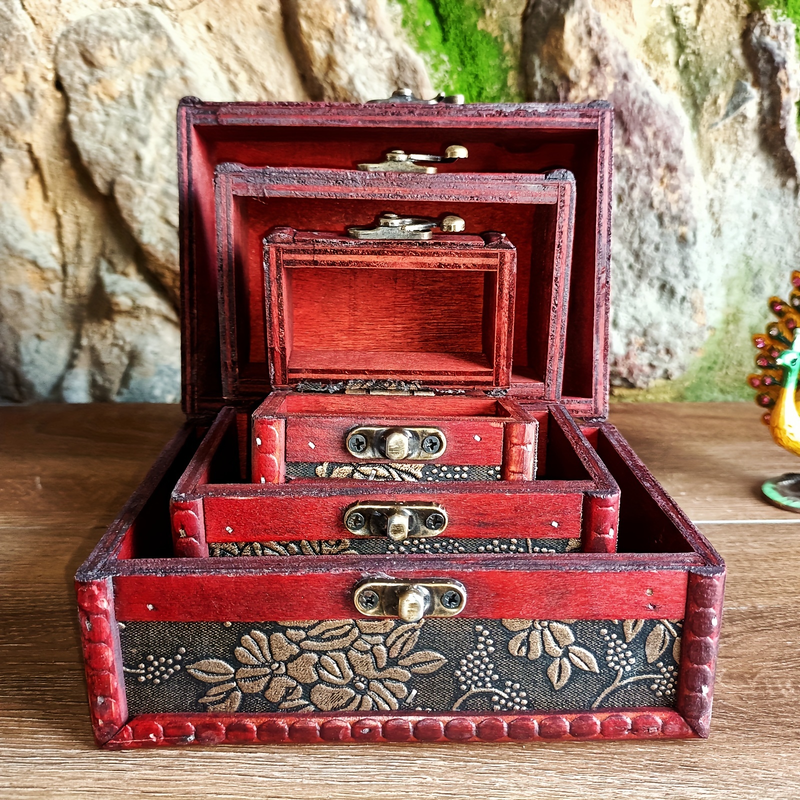 Small Vintage Jewelry Storage Box, Treasure Chest & Storage