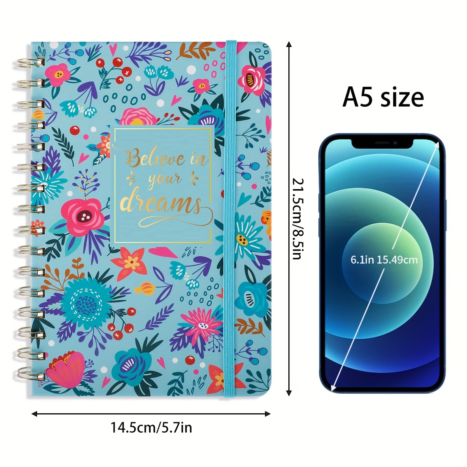 Spiral Notebook 8.5 X 11 Hardcover Spiral Journals For - Temu