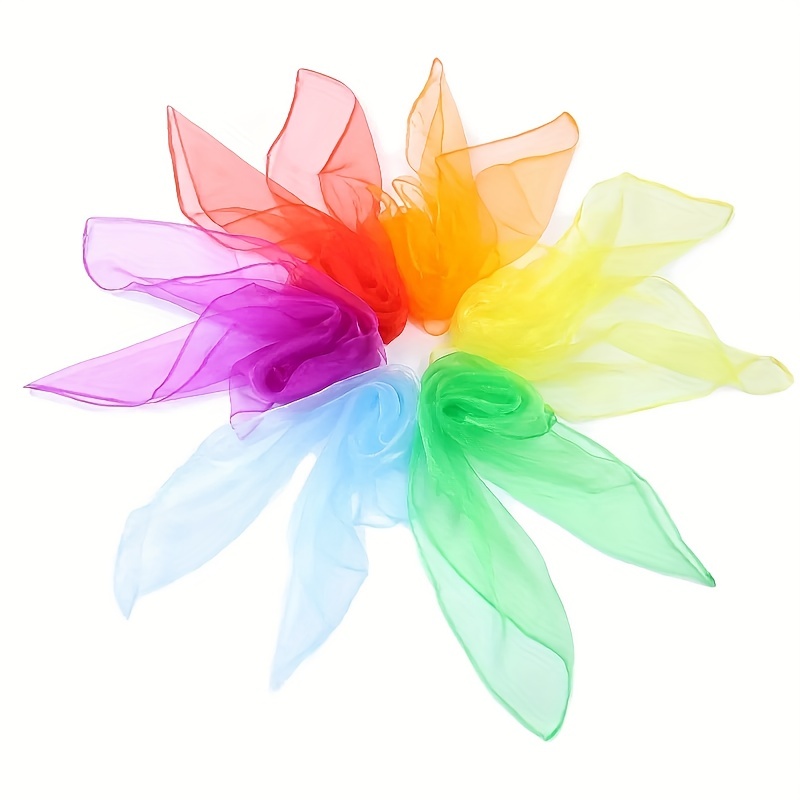 Colorful Sensory Scarf Rainbow Tulle Baby's Juggling Dance - Temu