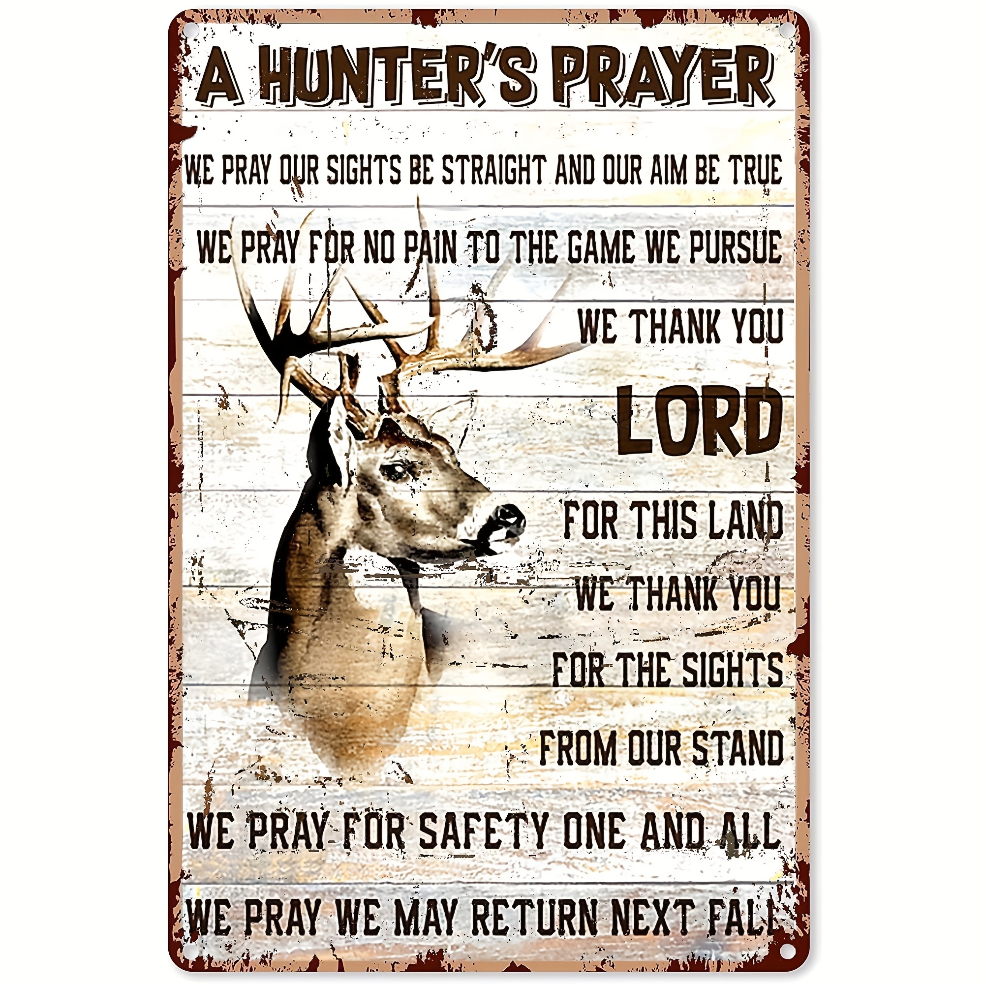 Deer Head Fishing Tackle Sign Metal Wall Art Unique Home - Temu